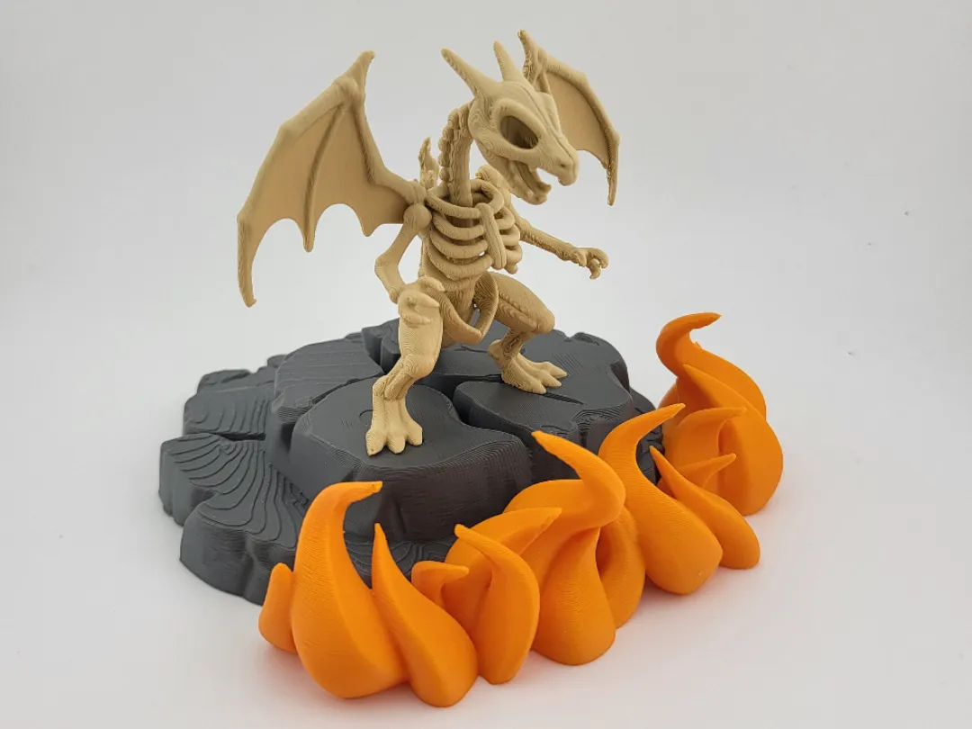 Pokemon Charizard Skeleton Action Figure Diorama