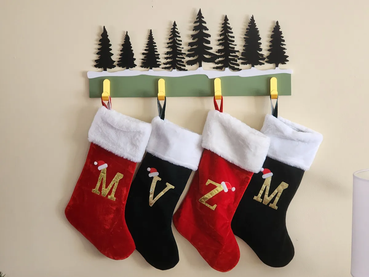 Forest Theme Christmas Stocking Wall Holder/Hanger