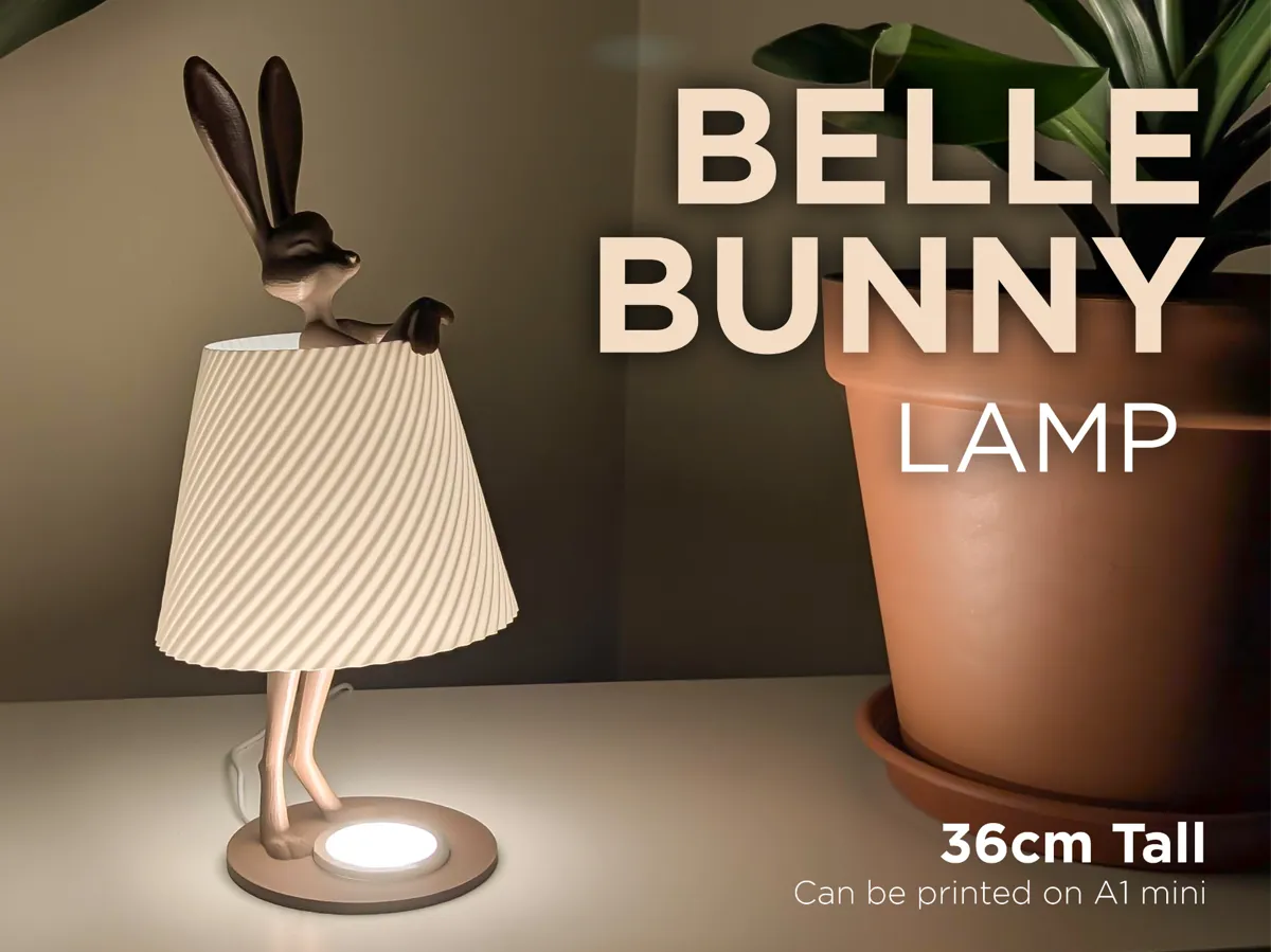 Belle Bunny Lamp, Valentine Gift Night Light