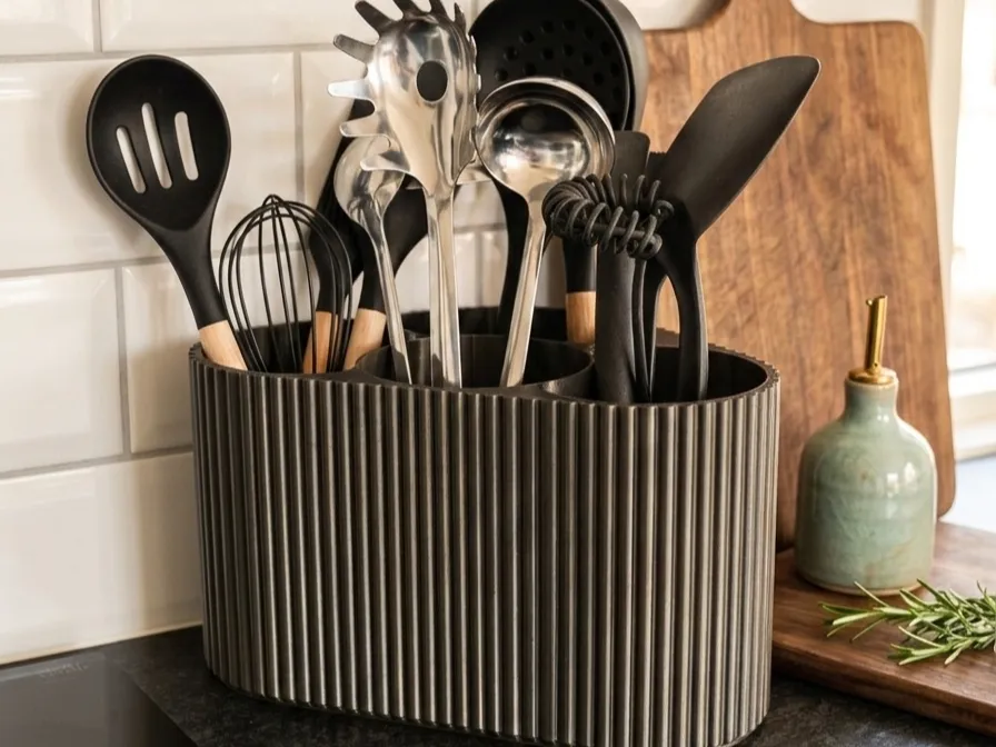Modern Corner Utensil Organizer