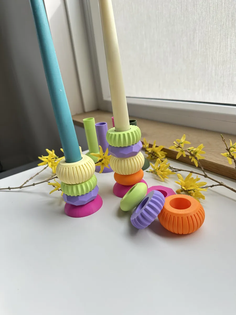 Stackable Candle Holder for LED Candle, photo 3 of 4 - Stackable Candle Holder for LED Candle Home Decor Items