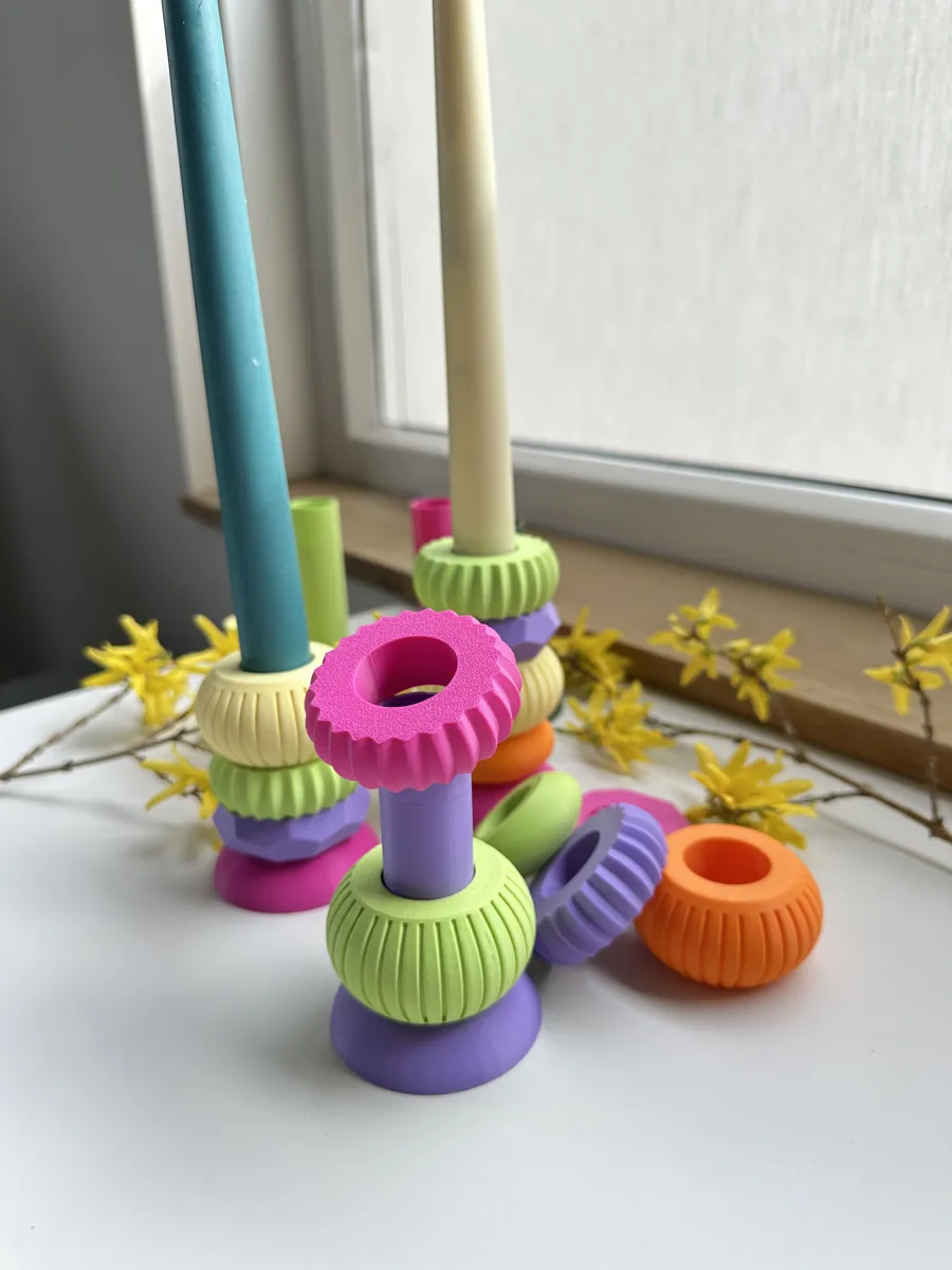 Stackable Candle Holder for LED Candle, photo 4 of 4 - Stackable Candle Holder for LED Candle Home Decor Items