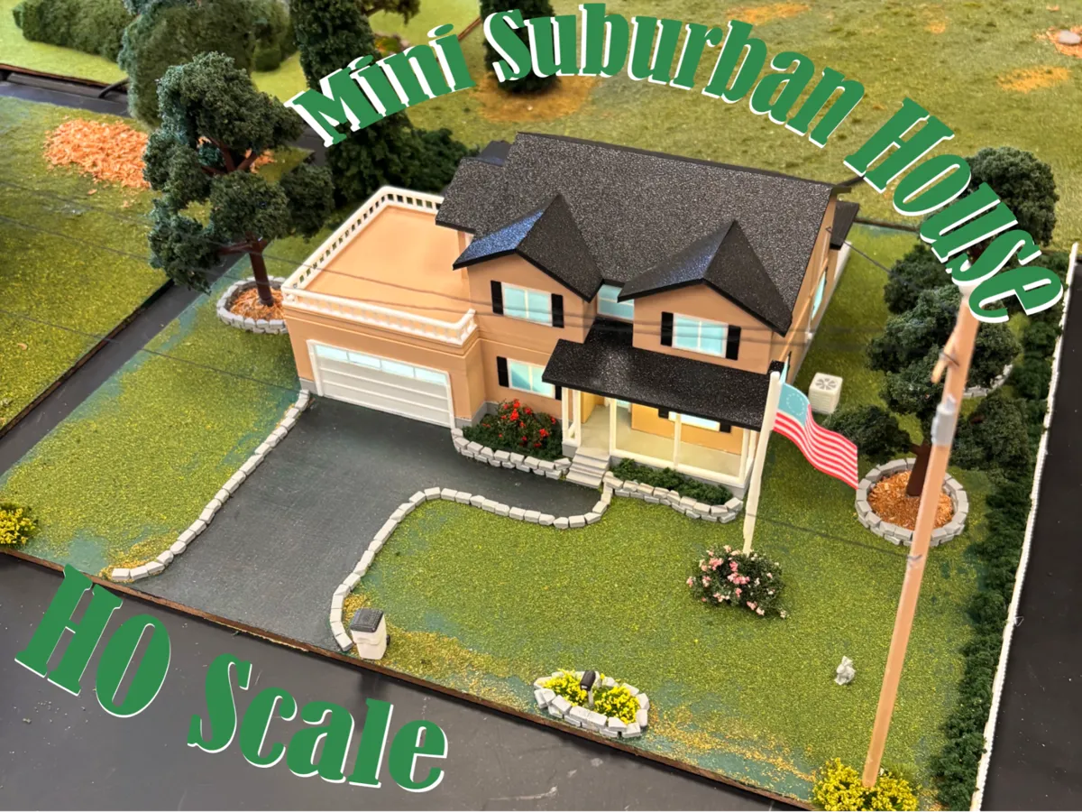 Mini Suburban House (HO Scale)