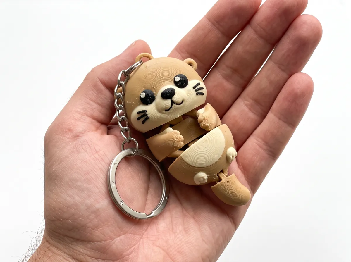 Cute Flexi Capybara Keychain, photo 2 of 3 - Cute Flexi Capybara Keychain Keychains