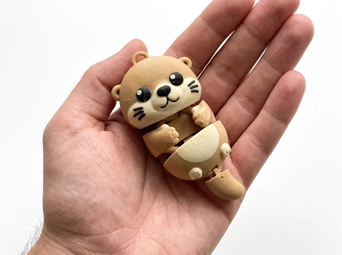 Cute Flexi Capybara Keychain, photo 3 of 3 - Cute Flexi Capybara Keychain Keychains