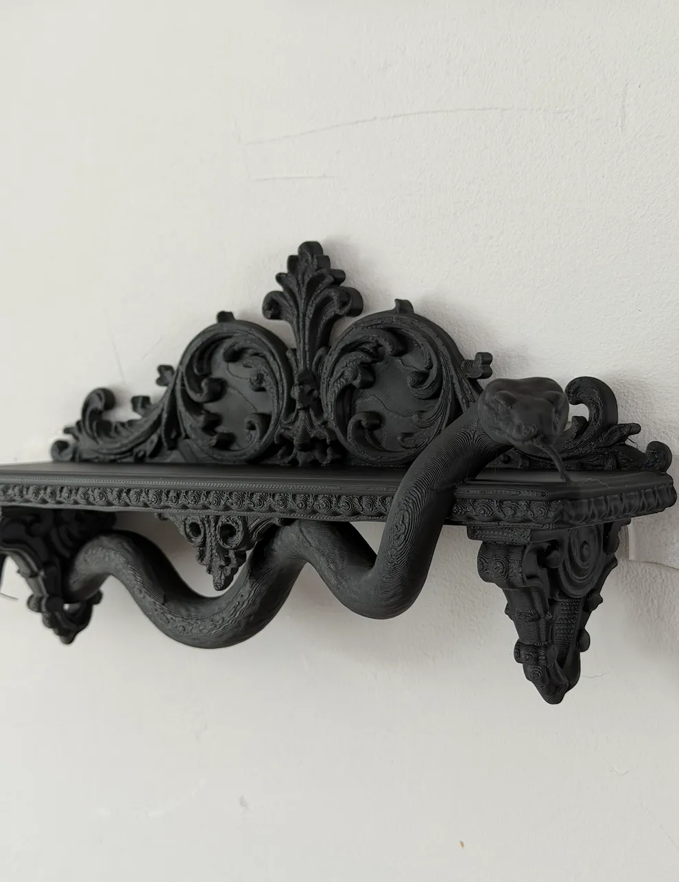 Gothic Snake Wall Shelf, Baroque Serpent Decor, photo 2 of 3 - Gothic Snake Wall Shelf, Baroque Serpent Decor Storage & Organisation