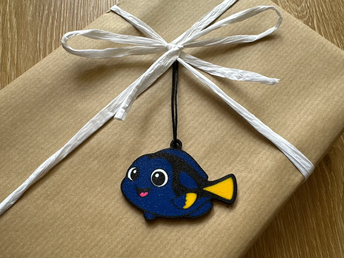 Cute Blue Surgeonfish Ornament - 2D Art, in stock in India