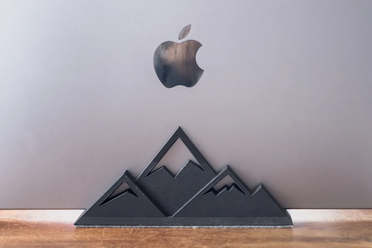 Mountains vertical MacBook Pro Stand, photo 3 of 4 - Mountains vertical MacBook Pro Stand Mobile & Device Accessories