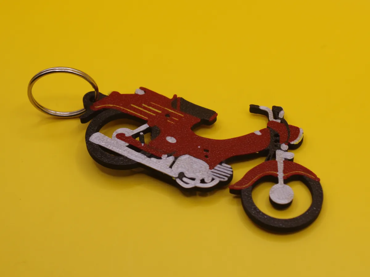 Motorcycle keychain Jawa 50/555 New pionýr - 2D Art, in stock in India