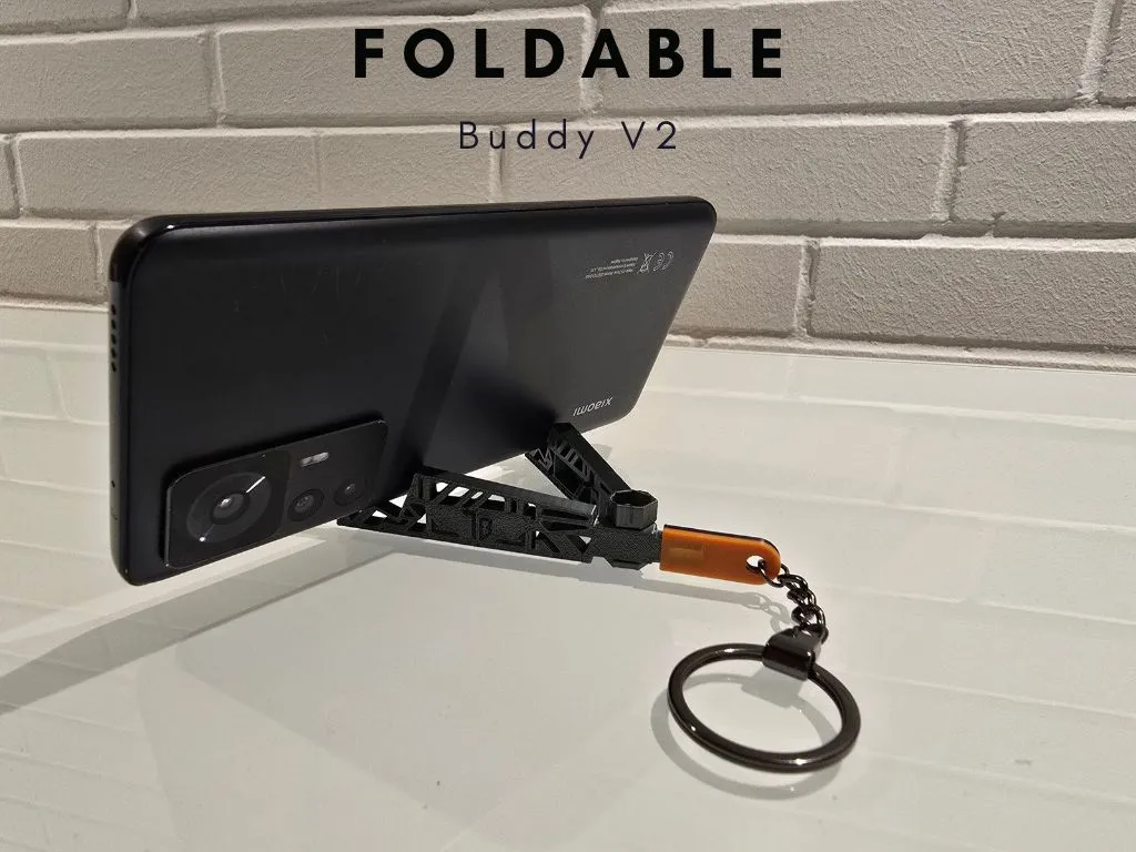 Foldable Phone Stand Keychain Multi-Tool