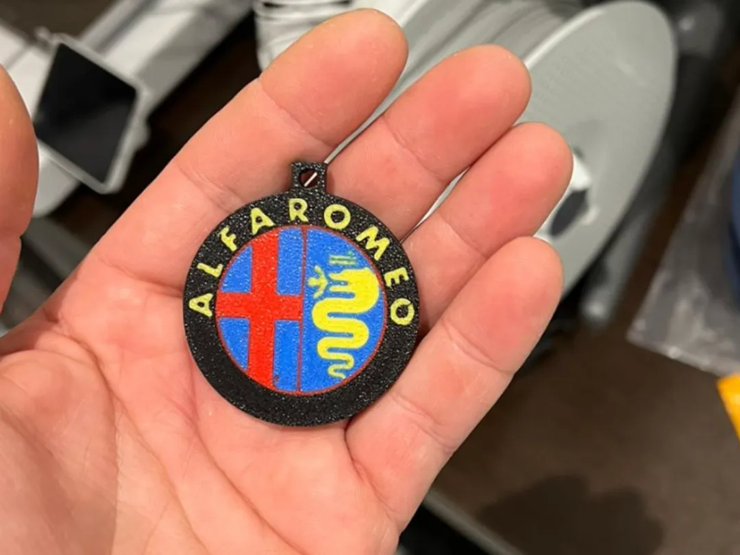 Reverse Alfa Romeo key fob with NFC tag - Photo & Custom Keychains, in stock