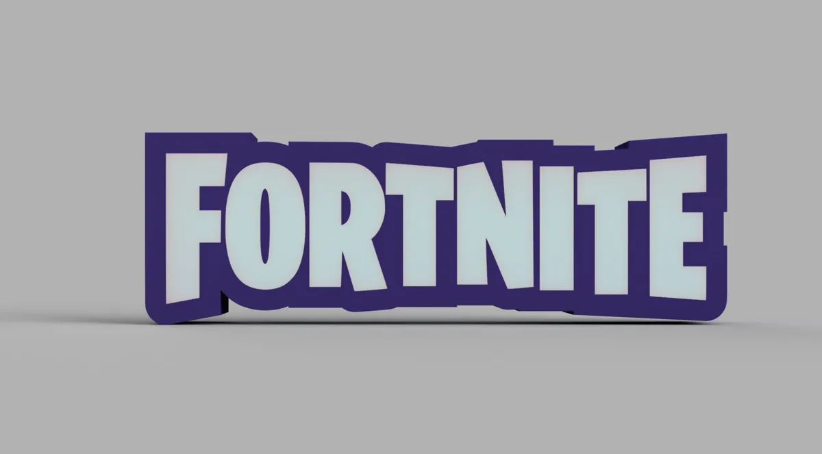 Fortnite Logo LED Lightbox, photo 3 of 3 - Fortnite Logo LED Lightbox Household