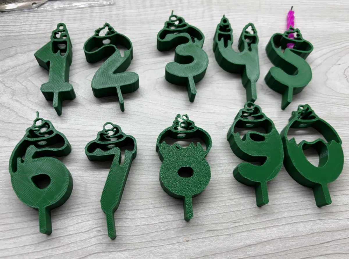 Birthday number candle holders