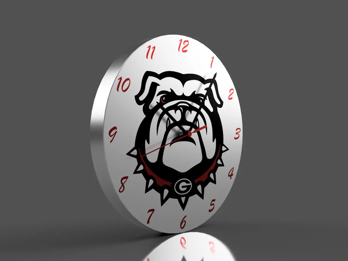 Georgia Bulldogs Logo Clock