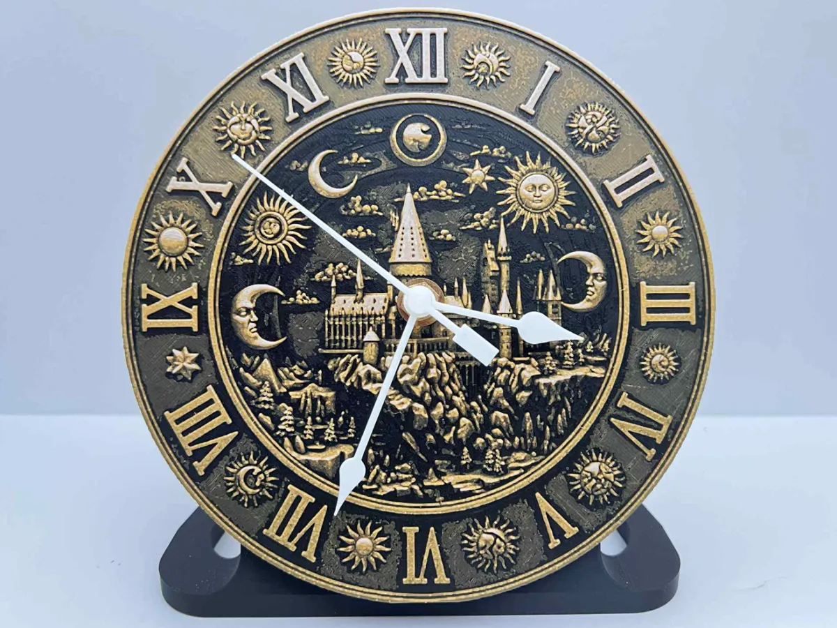 Customizable Clock: Celestial Hogwarts Castle