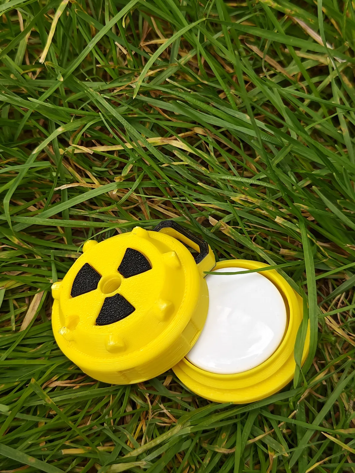 Rugged Airtag Case Keychain Nuclear Canister, photo 3 of 4 - Rugged Airtag Case Keychain Nuclear Canister Keychains