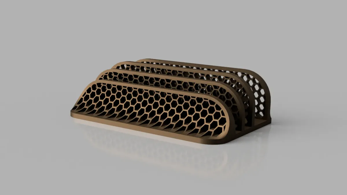 Laptop and Tablet Stand with Hexagon Pattern