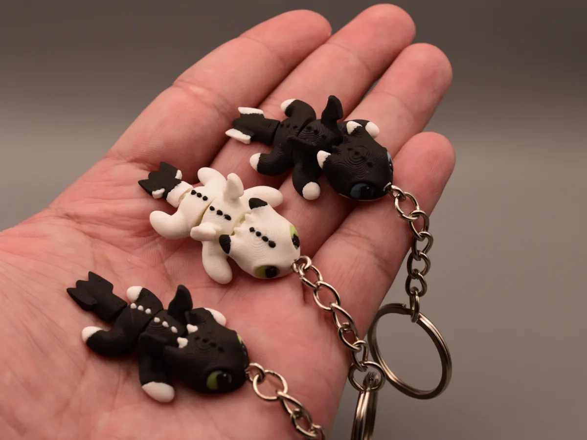 HTTYD Toothless Kids Flexi Dragons+Keychain