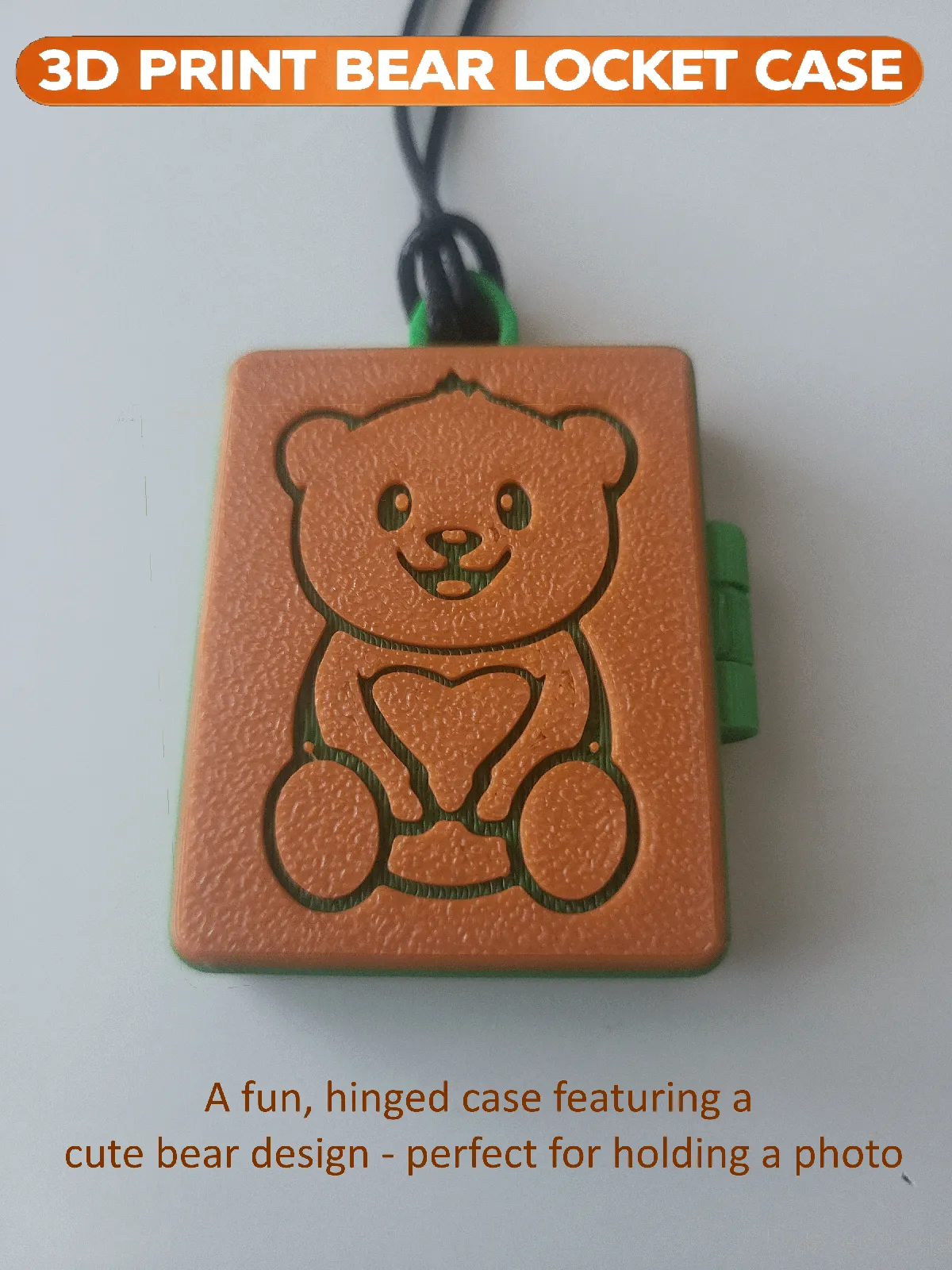 Bear Locket Case - Photo Frame