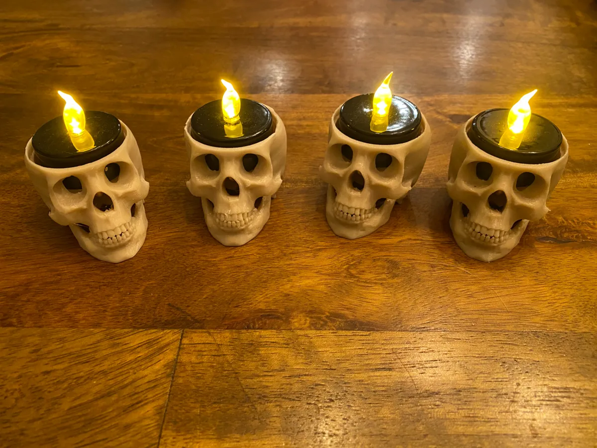 Skull Candle Tealight Holder
