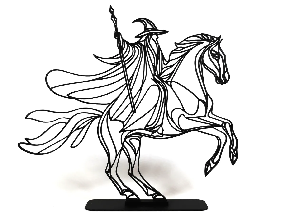 Flowing Line Art Gandalf - Lord of The Rings