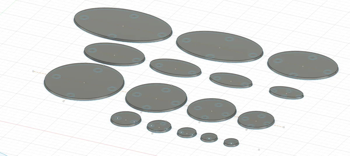 Magnet-Compatible Miniature Bases for Wargaming, photo 3 of 4 - Magnet-Compatible Miniature Bases for Wargaming Board Games & Tabletop