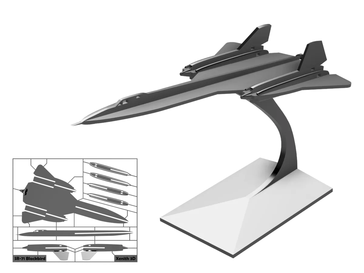SR-71 Blackbird Airplane Kit Card - Christmas - Christmas Gifts & Stocking Fillers, in stock