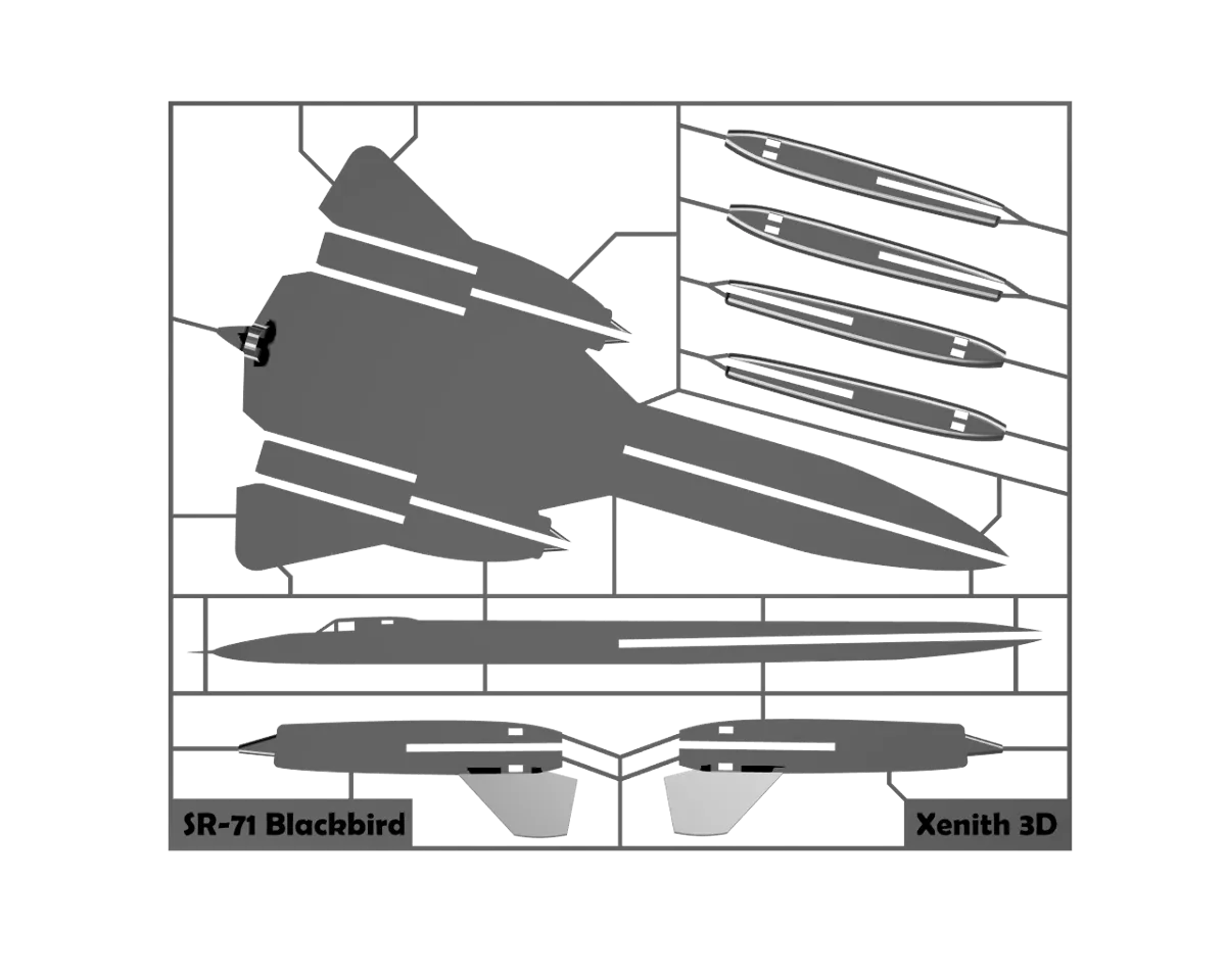 SR-71 Blackbird Airplane Kit Card - Christmas, photo 4 of 4 - SR-71 Blackbird Airplane Kit Card - Christmas Gifts & Occasions