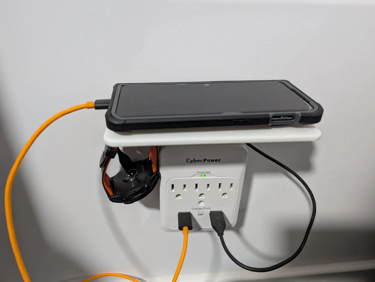 Power Outlet Cover with Phone and Watch holder, photo 3 of 3 - Power Outlet Cover with Phone and Watch holder Household