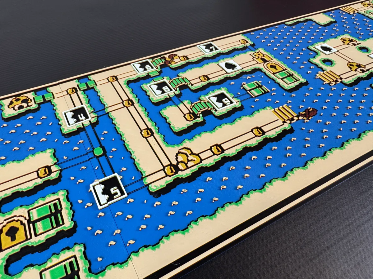 Super Mario 3 - World 3 Map - Multi-Panel 225x200, photo 4 of 4 - Super Mario 3 - World 3 Map - Multi-Panel 225x200 Generative Art