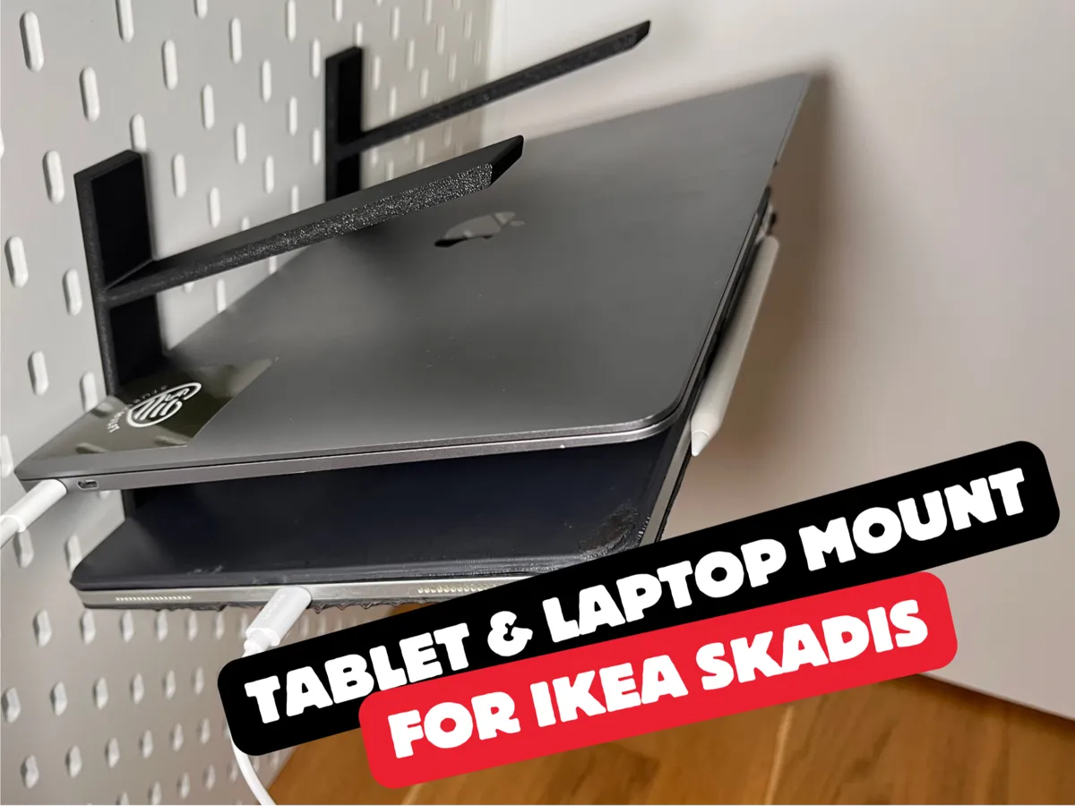 Tablet & Laptop Mount for IKEA Skadis