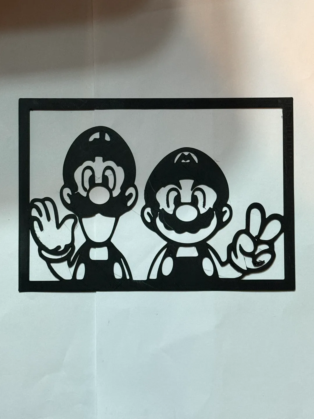 Mario Bros and Luigi silhouette (wall art), photo 3 of 3 - Mario Bros and Luigi silhouette (wall art) Home Decor Items