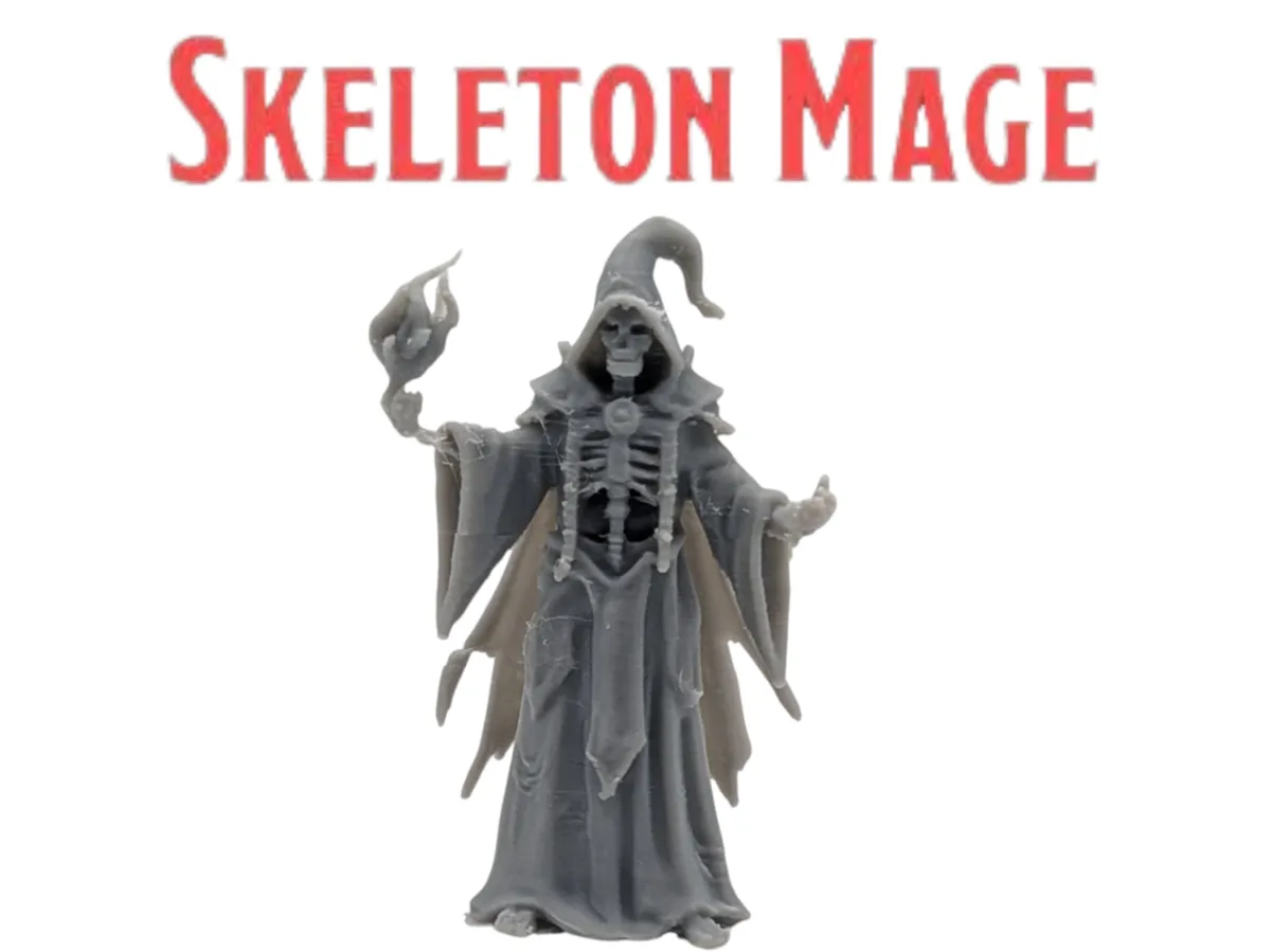 DnD TTRPG Skeleton Mage Miniature