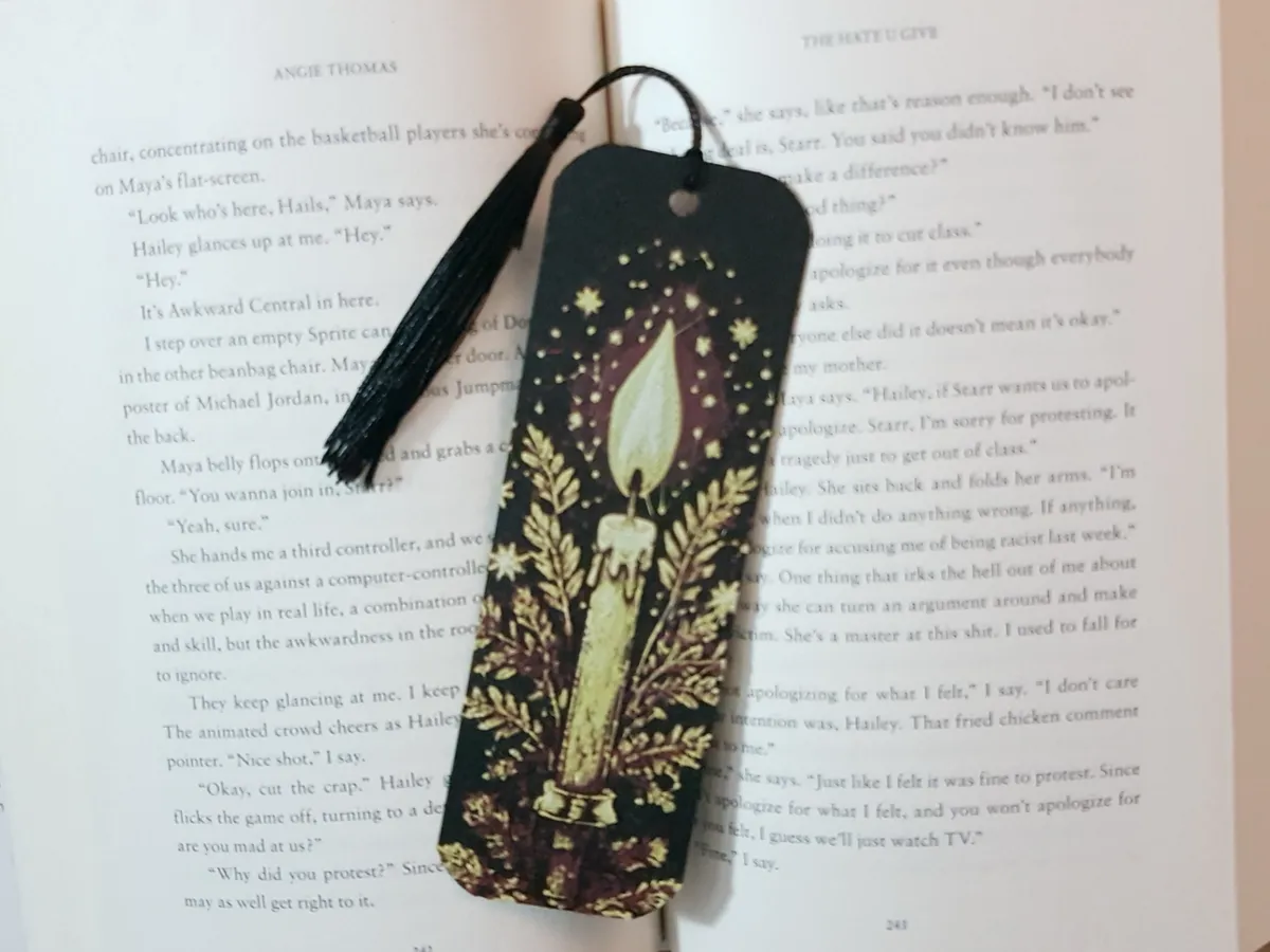 Christmas Candle Bookmark, Hueforge