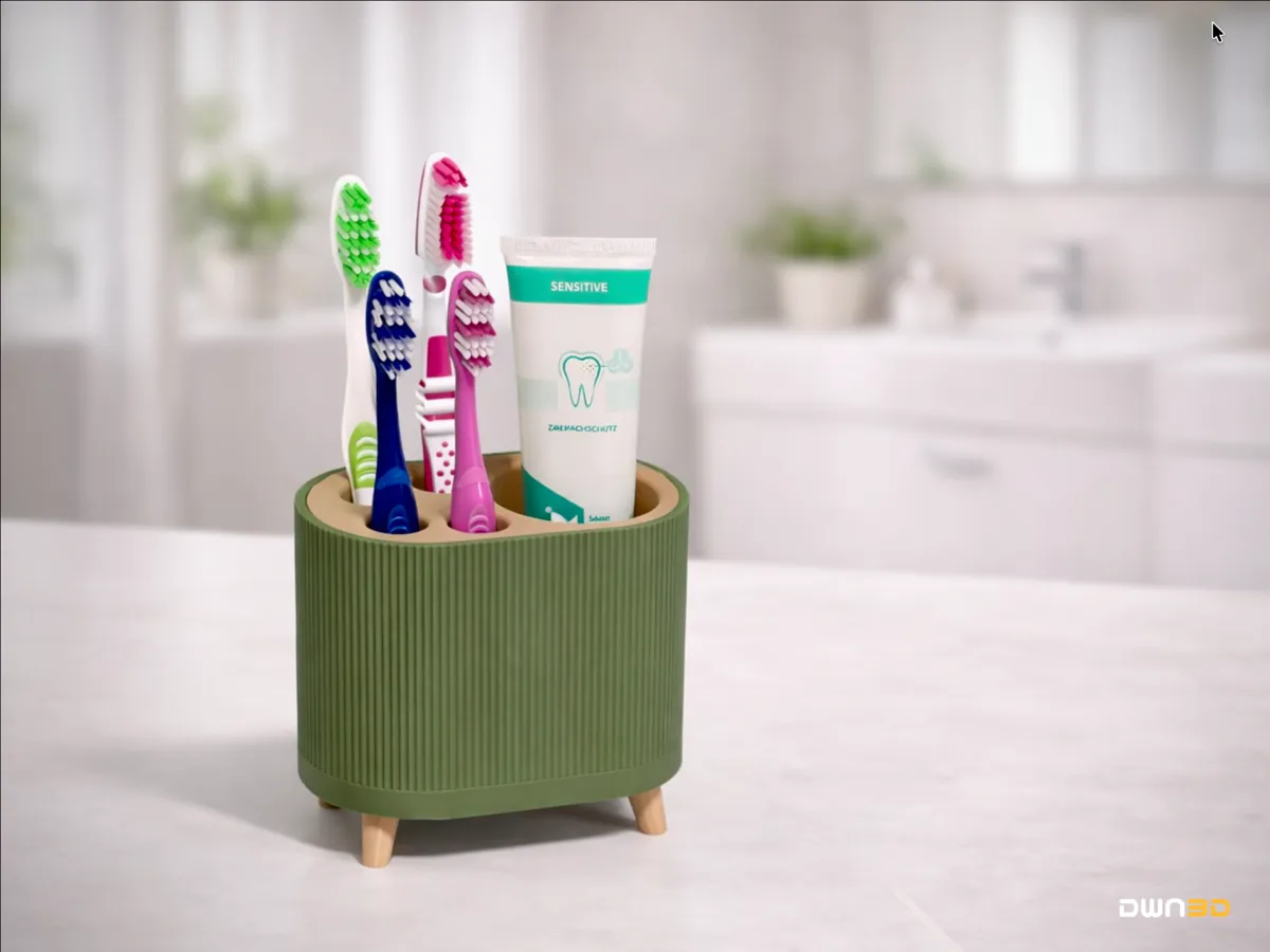 Bathroom Toothbrush Organizer - 4 Brushes - Toothbrush Holders, in stock