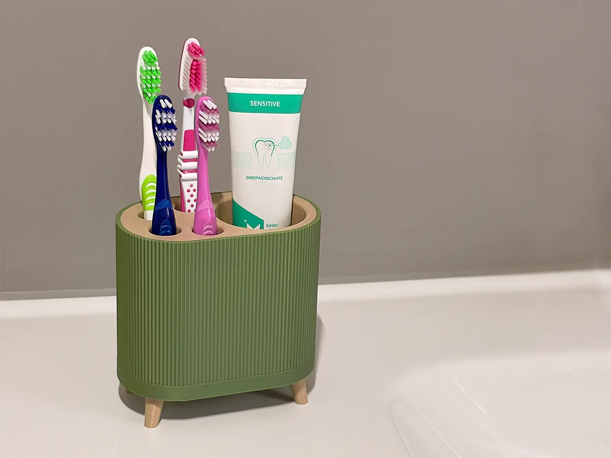 Bathroom Toothbrush Organizer - 4 Brushes, photo 2 of 2 - Bathroom Toothbrush Organizer - 4 Brushes Bath & Personal Care