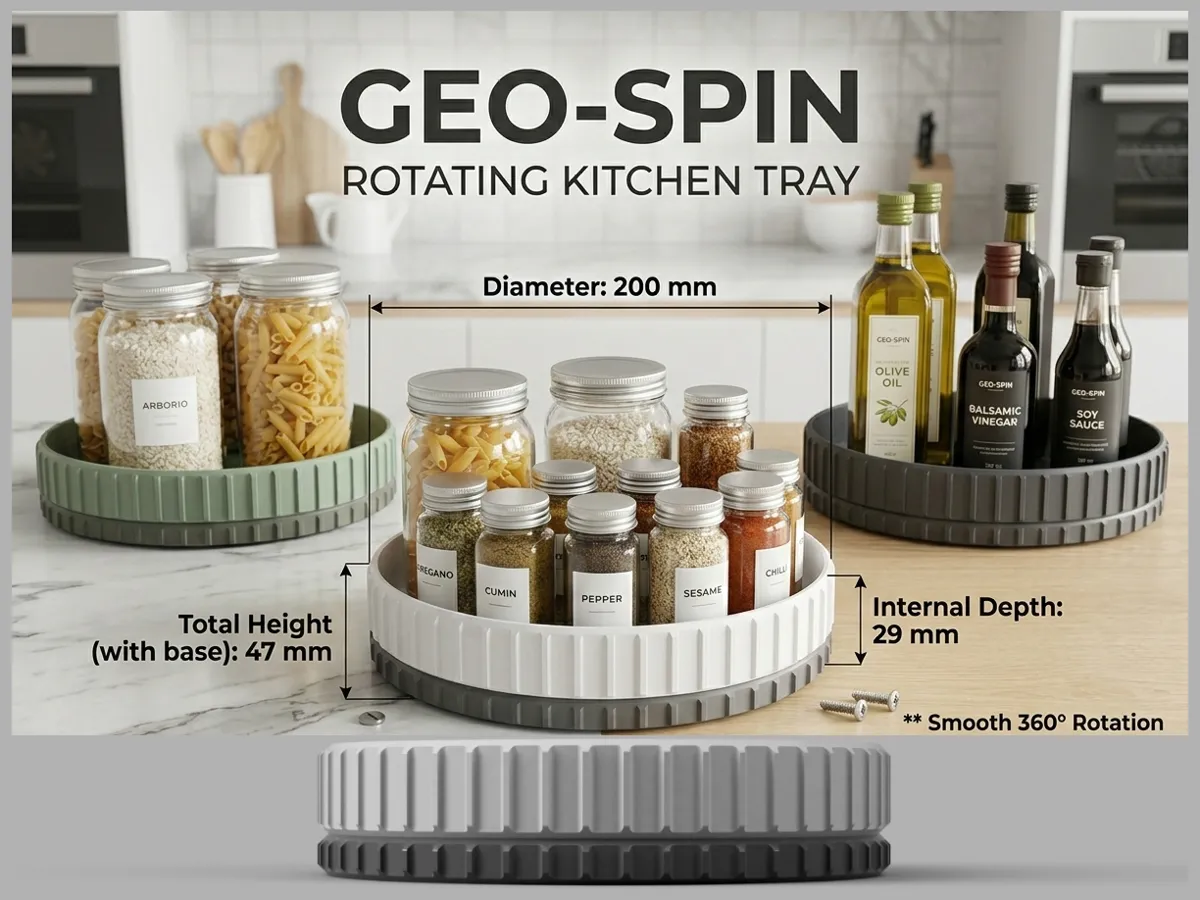 GEO-SPIN, Rotating Kitchen Tray