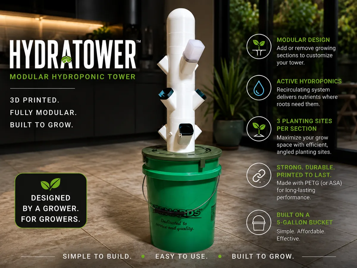 Modular Hydroponic Tower Garden - HydraTower