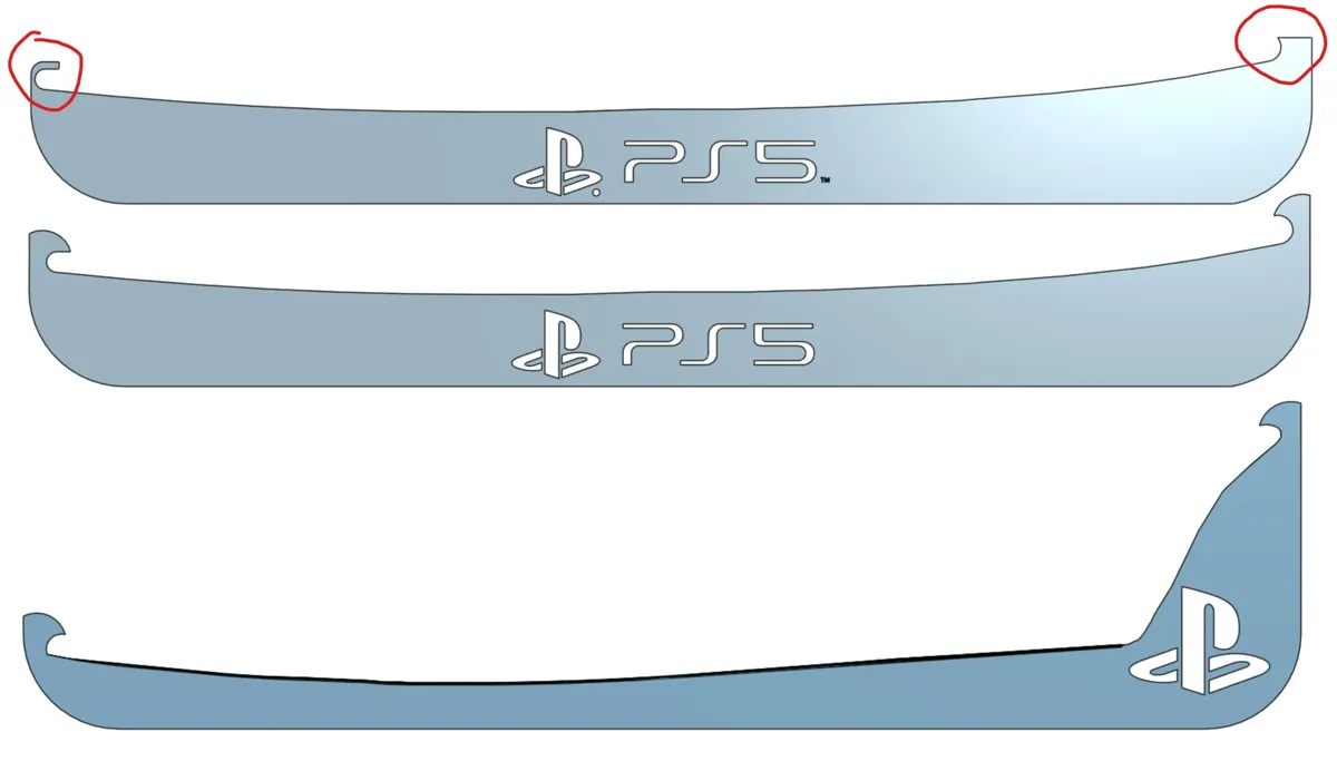 PS5 (disk) Horizontal Stand with Logo, photo 3 of 3 - PS5 (disk) Horizontal Stand with Logo Home Decor Items