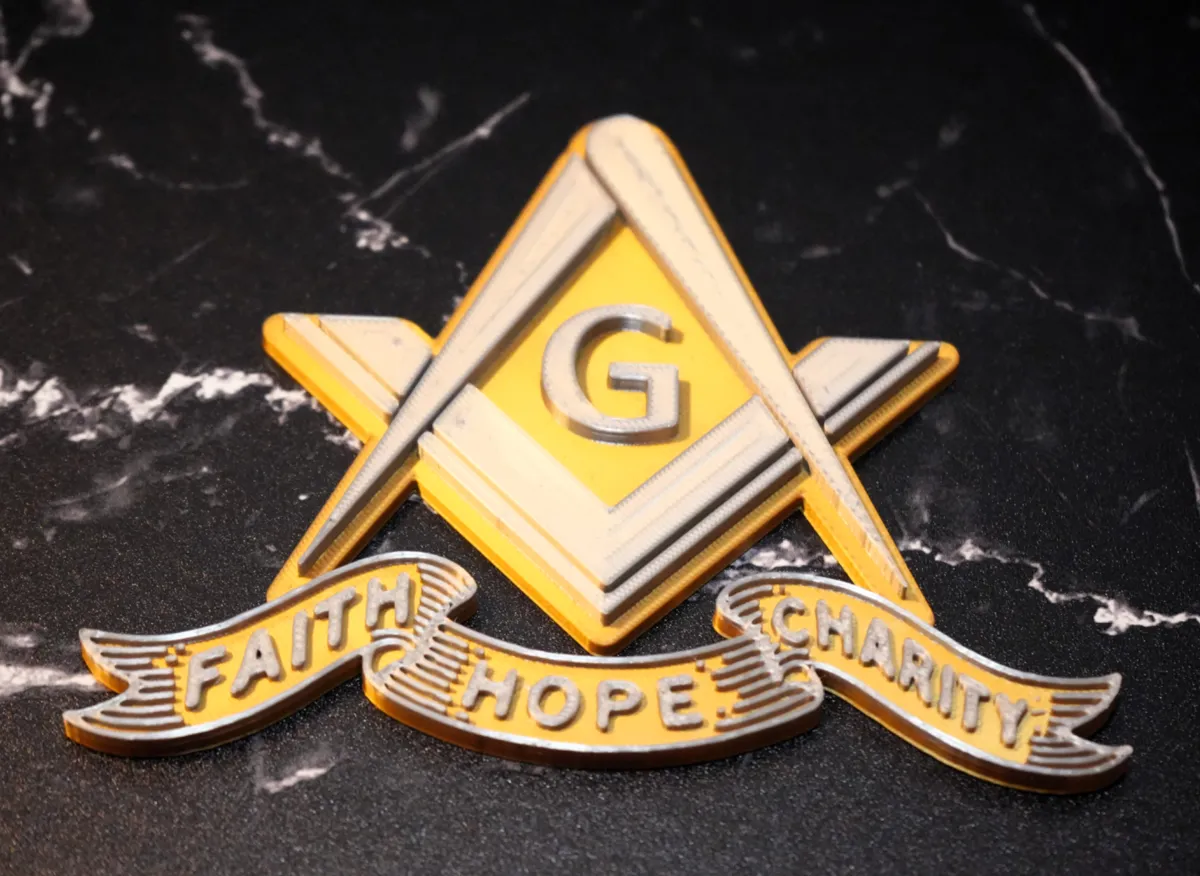 Square and compass faith, Hope and charity, photo 3 of 3 - Square and compass faith, Hope and charity Travel & Everyday Carry