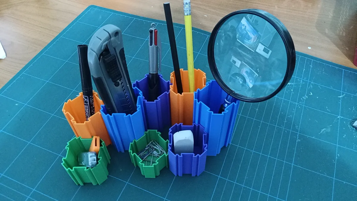 Modular desk organizer pen holder, photo 2 of 4 - Modular desk organizer pen holder Desk & Office