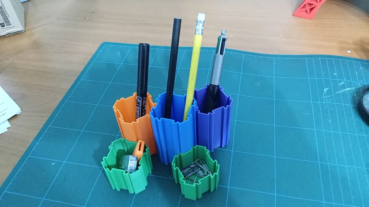 Modular desk organizer pen holder, photo 3 of 4 - Modular desk organizer pen holder Desk & Office