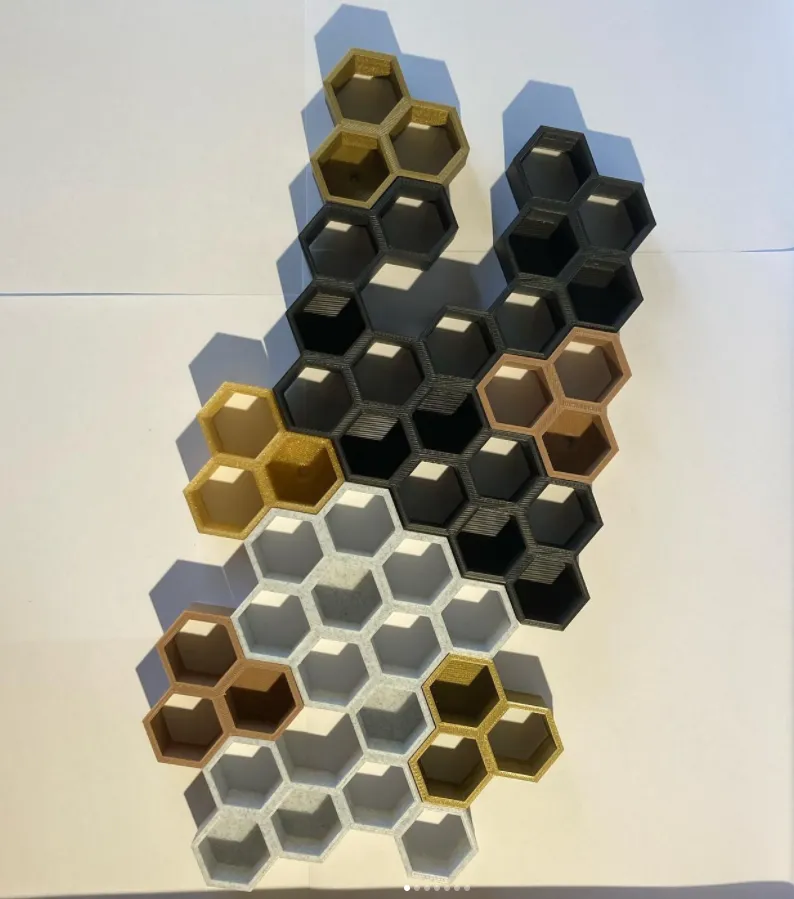 Honeycomb Key Holder, photo 2 of 4 - Honeycomb Key Holder Art