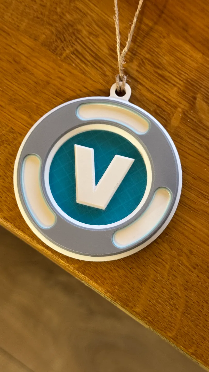 Fortnite V-Bucks Ornament - Holy Loot for Gamers!, photo 2 of 3 - Fortnite V-Bucks Ornament - Holy Loot for Gamers! Household