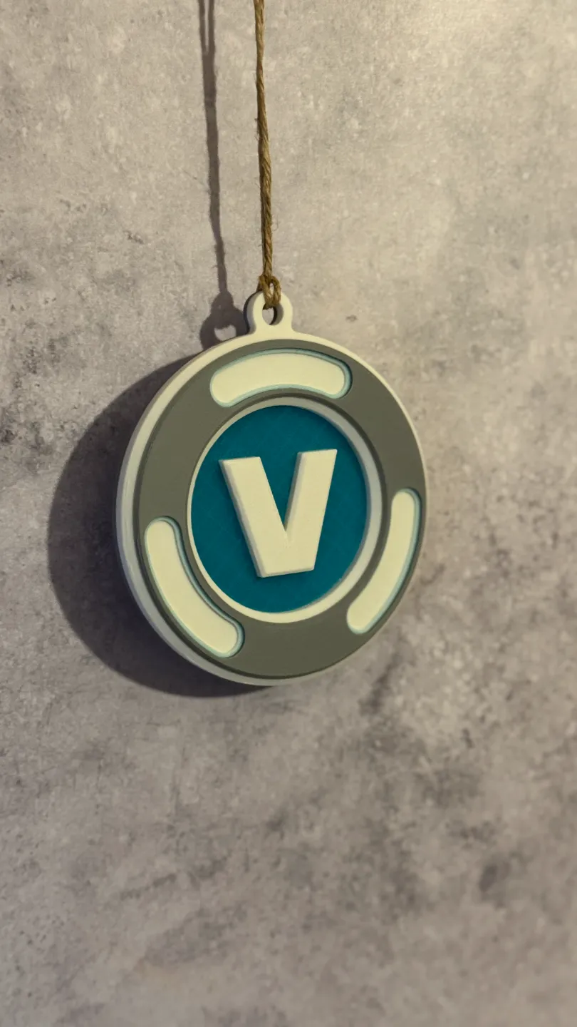 Fortnite V-Bucks Ornament - Holy Loot for Gamers!, photo 3 of 3 - Fortnite V-Bucks Ornament - Holy Loot for Gamers! Household