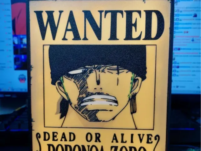 One Piece Wanted Roronoa Zoro II Lampe/Lichtkasten