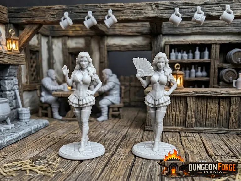 D&D Miniature - Tavern Courtesan Miniature