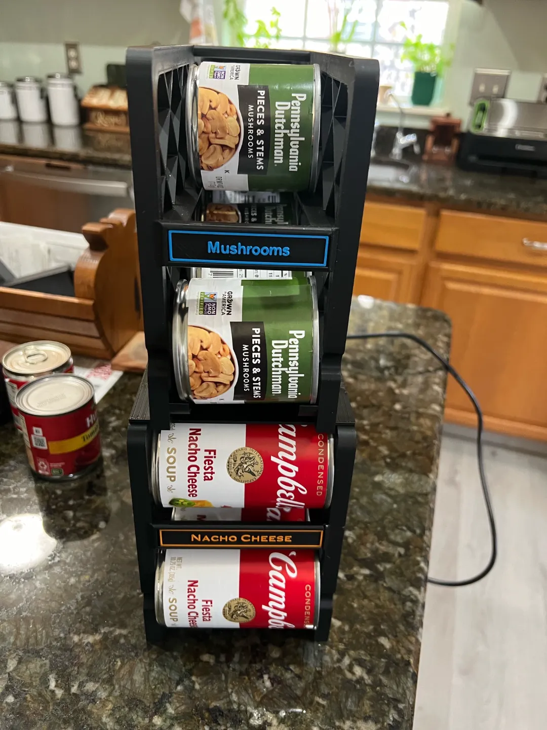 Small Can Dispenser w/ Labels, photo 4 of 4 - Small Can Dispenser w/ Labels Storage & Organisation