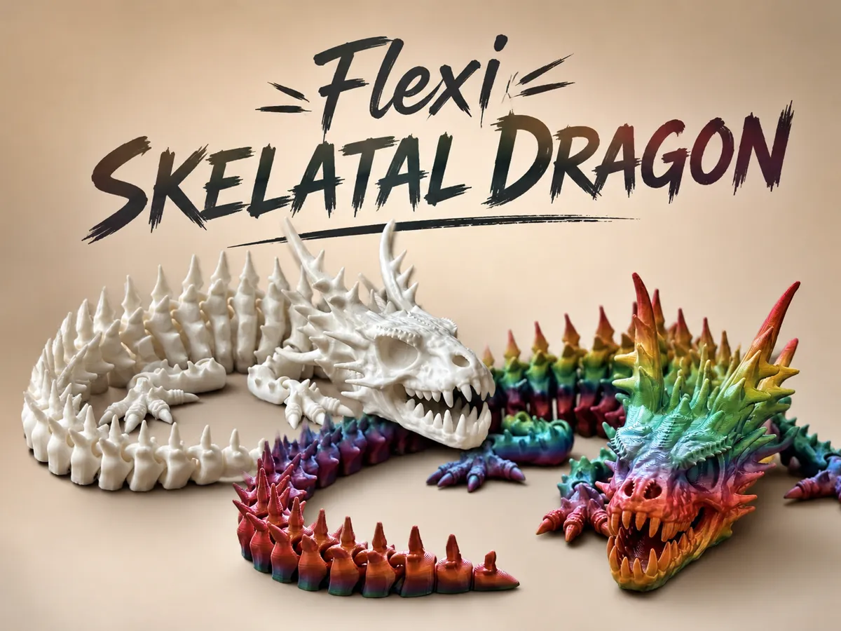 Flexi Skeletal Dragon, Articulated Dragon Toy
