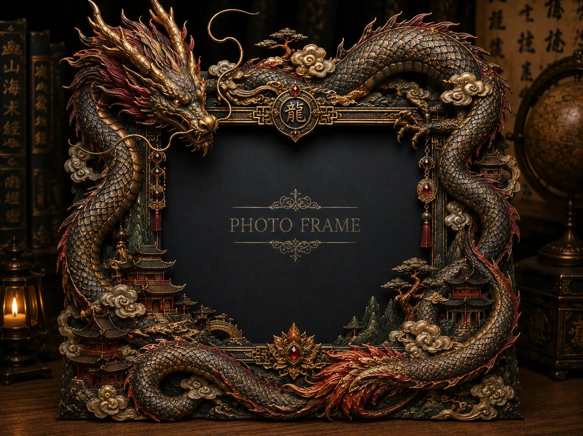 Imperial Dragon Photo Frame 15x10 cm Photo Insert